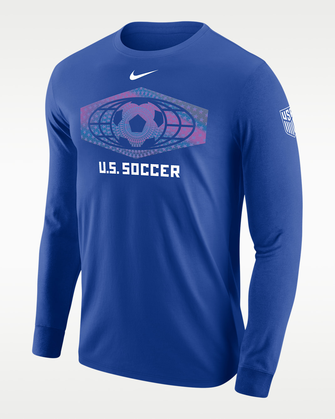USA Nike Men's Soccer Long-Sleeve Cotton T-Shirt - Game Royal