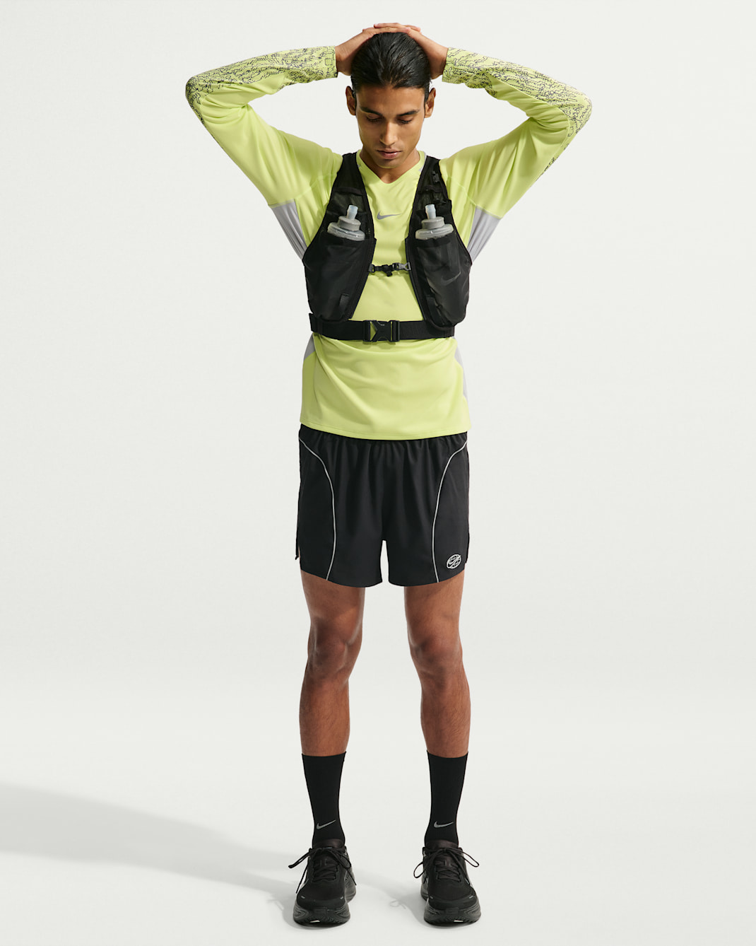 Nike Men's Dri-FIT 10cm (approx.) Brief-Lined Running Shorts - Black/Grey Fog