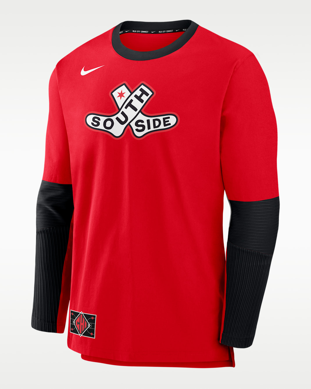 Chamarra sin cierre Nike Dri-FIT de la MLB para hombre Chicago White Sox Authentic Collection City Connect Player - Rojo