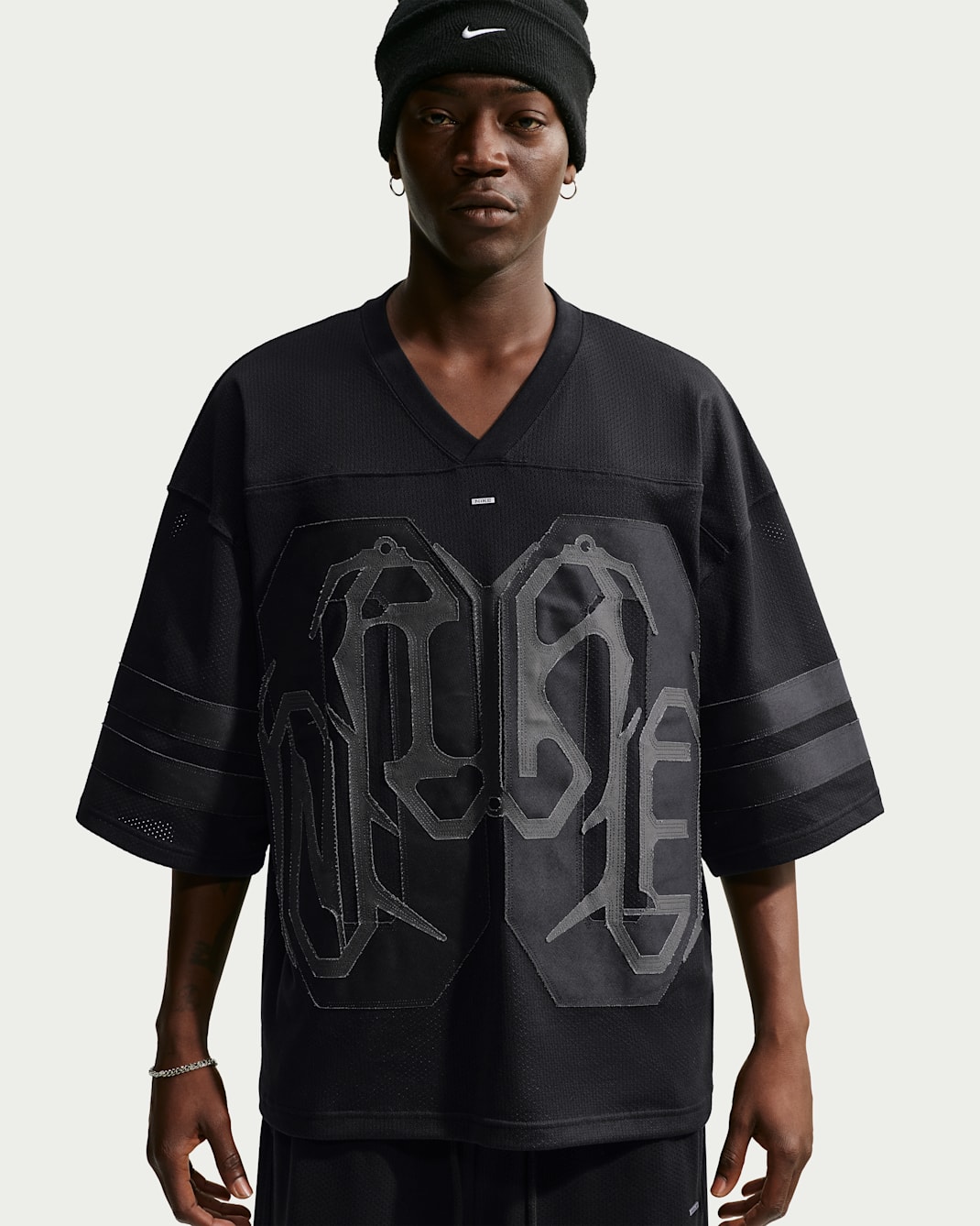Jersey oversized para hombre Nike Sportswear - Negro/Plata hielo/Gris humo oscuro