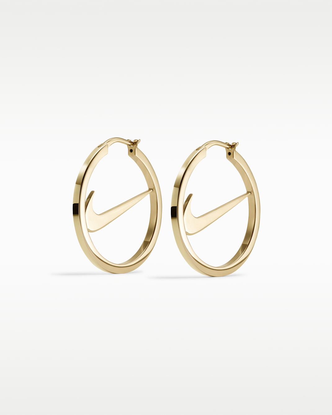 Nike Swoosh Hoop Earrings - Gold