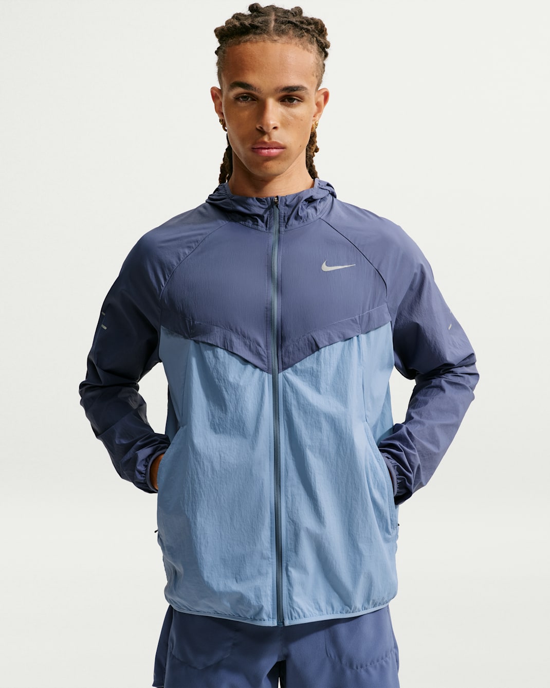 Nike Stride Men's Repel UV Running Jacket - Diffused Blue/Work Blue
