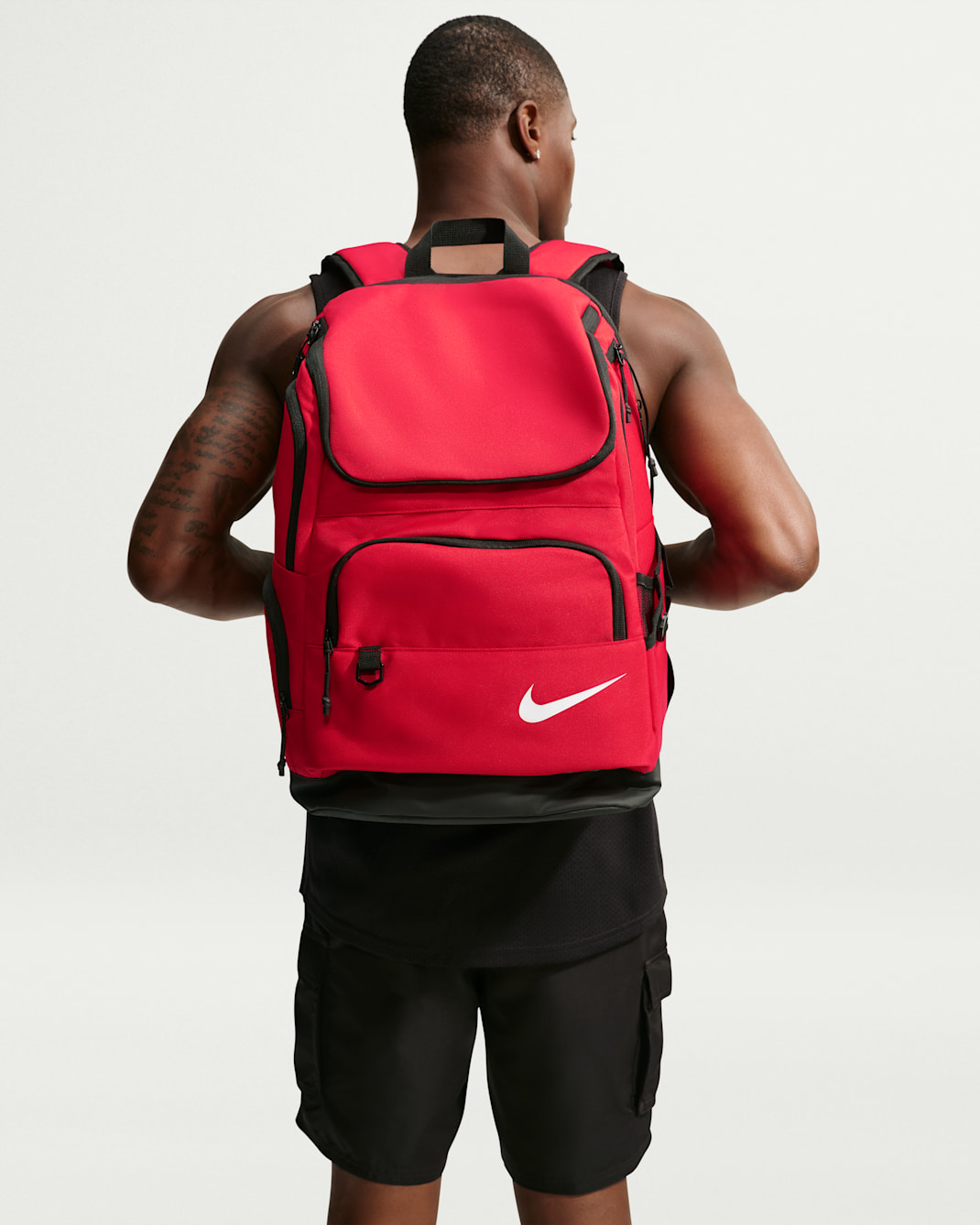Mochila Repel Nike Swim (35 L) - Rojo universitario/Gris humo/Blanco