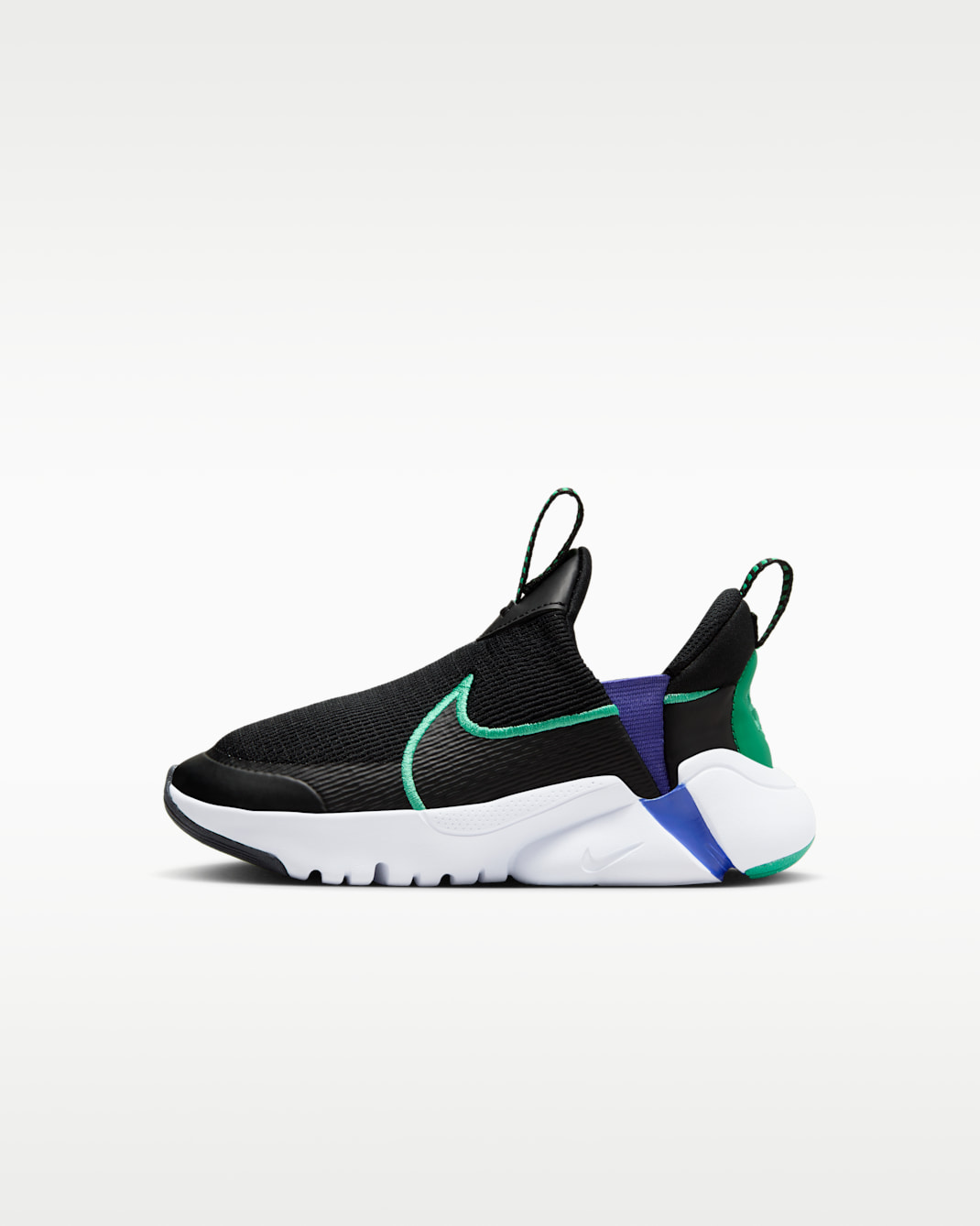Nike Flex Plus 2 Younger Kids' Shoes - Black/White/Persian Violet/Stadium Green