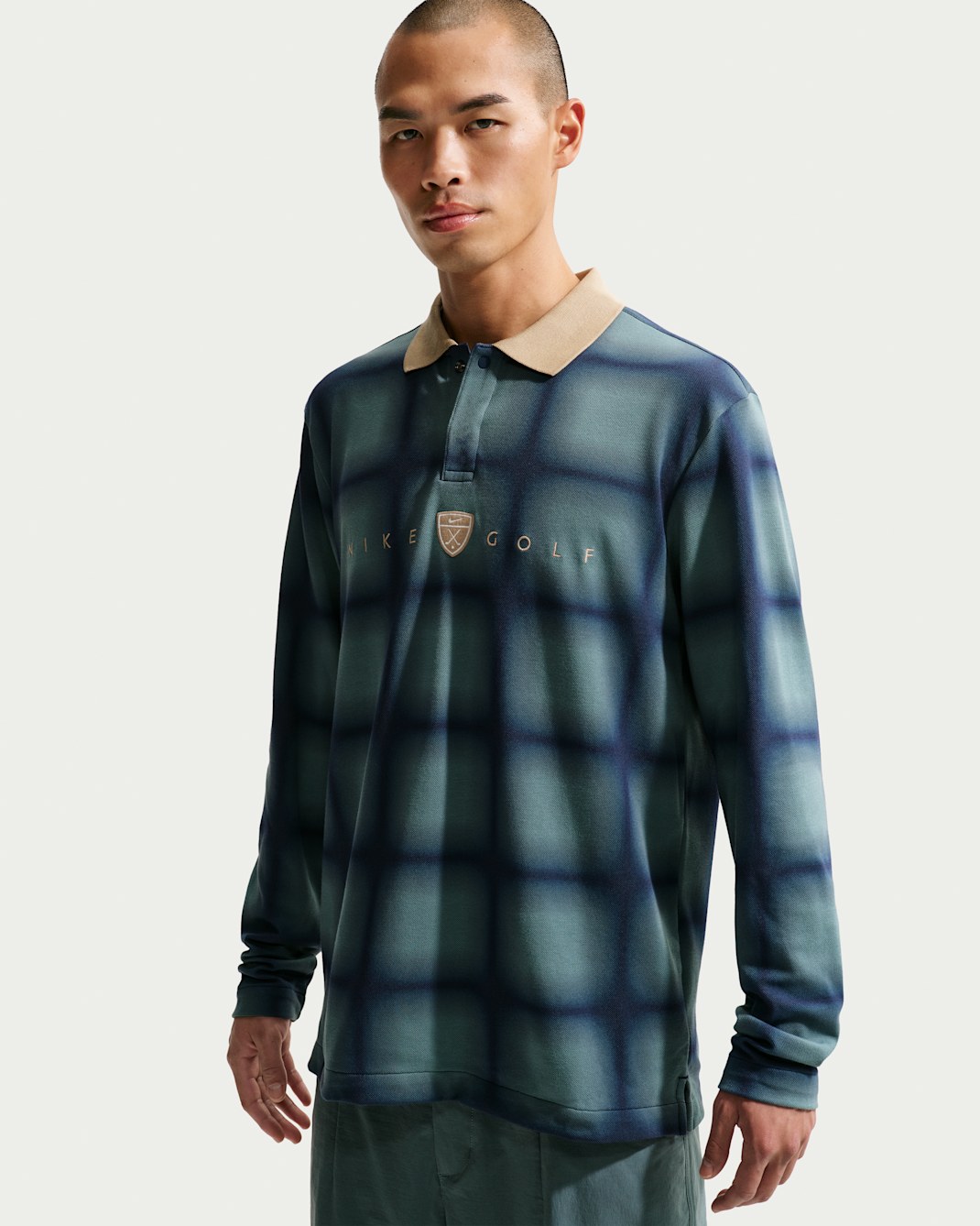 나이키 페어웨이 프레쉬 남성 드라이 핏 긴팔 루즈 핏 골프 폴로 - 미네랄 슬레이트/라임스톤