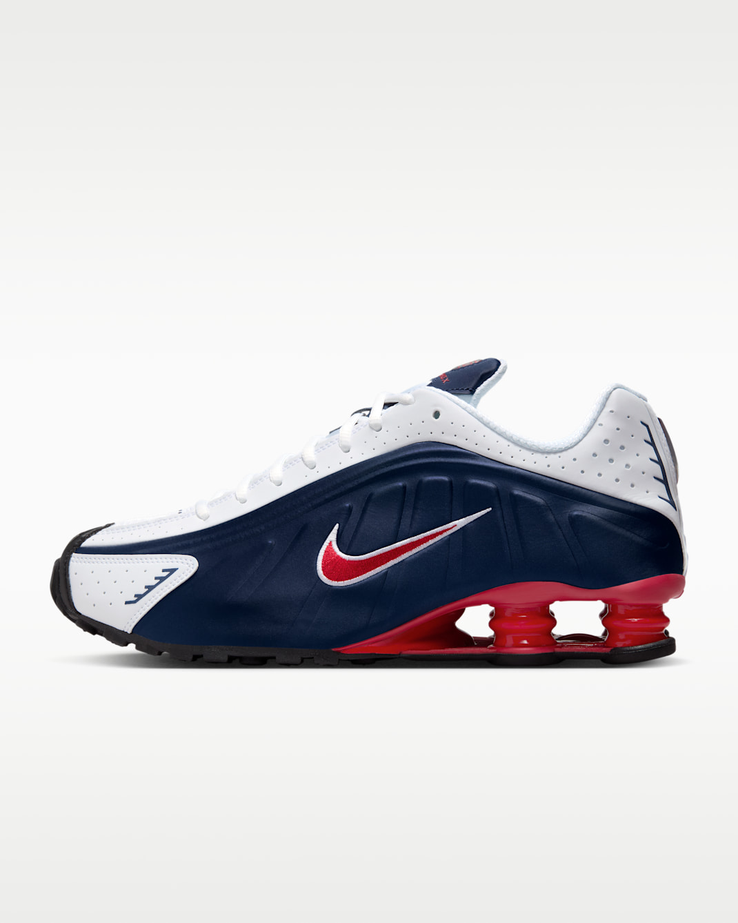 Nike Shox R4 Men's Shoes - Midnight Navy/White/Metallic Silver/Gym Red