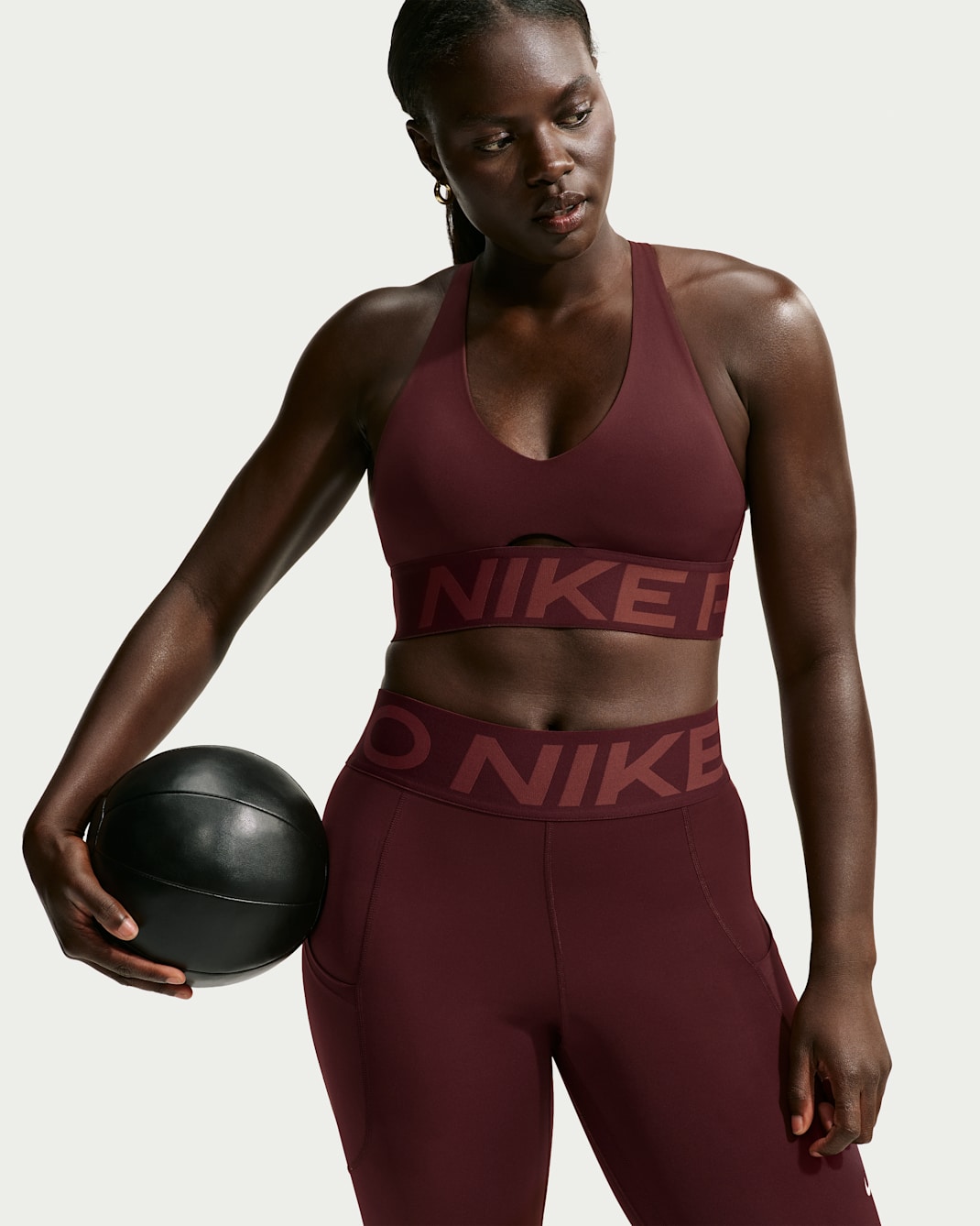 Brassière de sport rembourrée à maintien normal Nike Pro Sculpt pour femme - Mystic Dates/Blanc