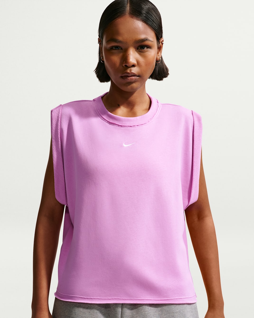 Nike Sportswear Chill Terry Women's Oversized Tank Top - Light Magenta/Sail