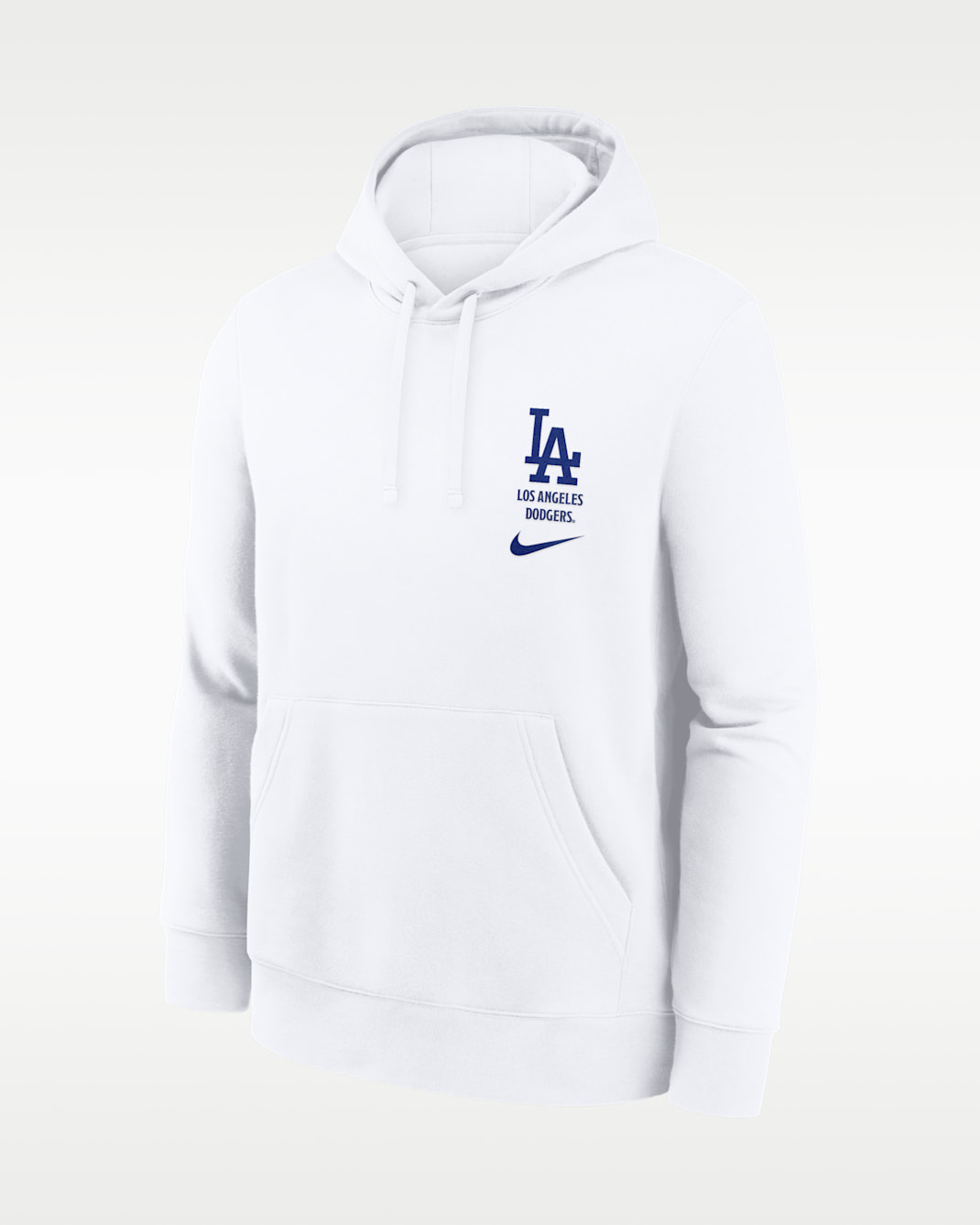 Los Angeles Dodgers Minimal Club Men's Nike MLB Pullover Hoodie - White