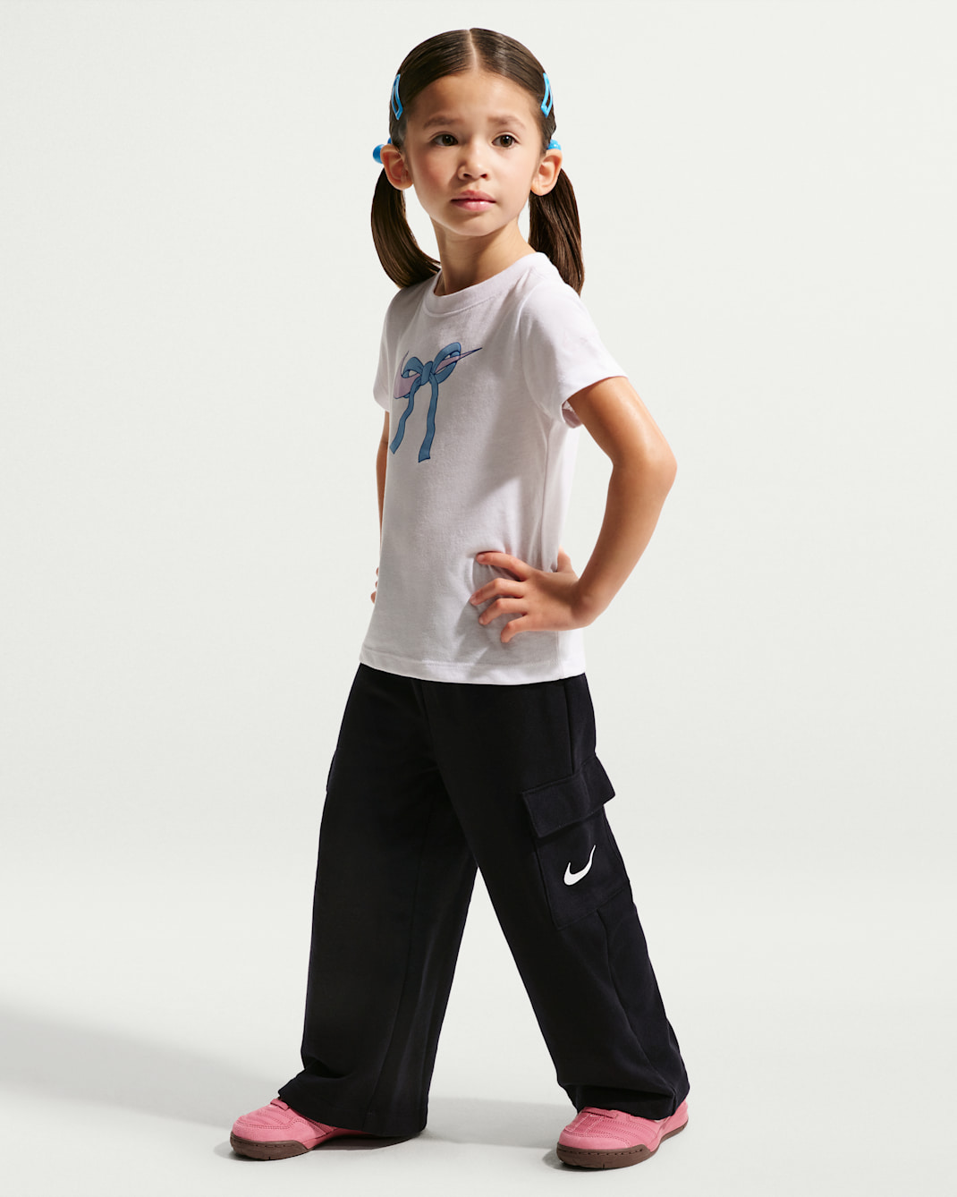 나이키 에센셜 리틀키즈 프렌치 테리 카고 팬츠 - 블랙