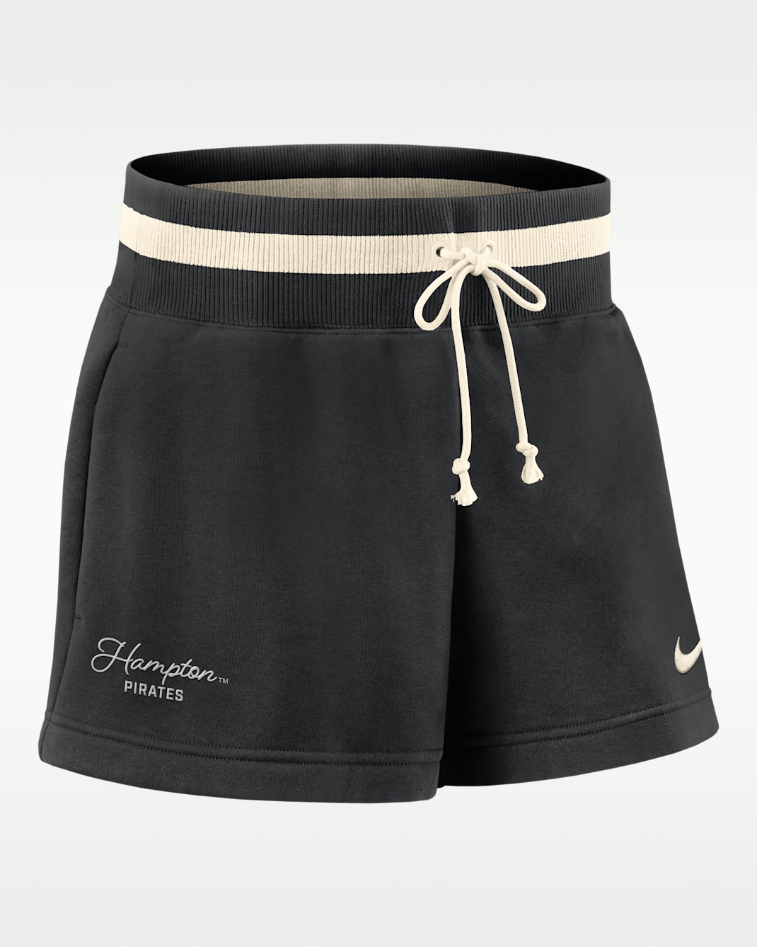 Nike Phoenix Fleece College (Hampton University) Women's Mid-Rise 4" Shorts - Black