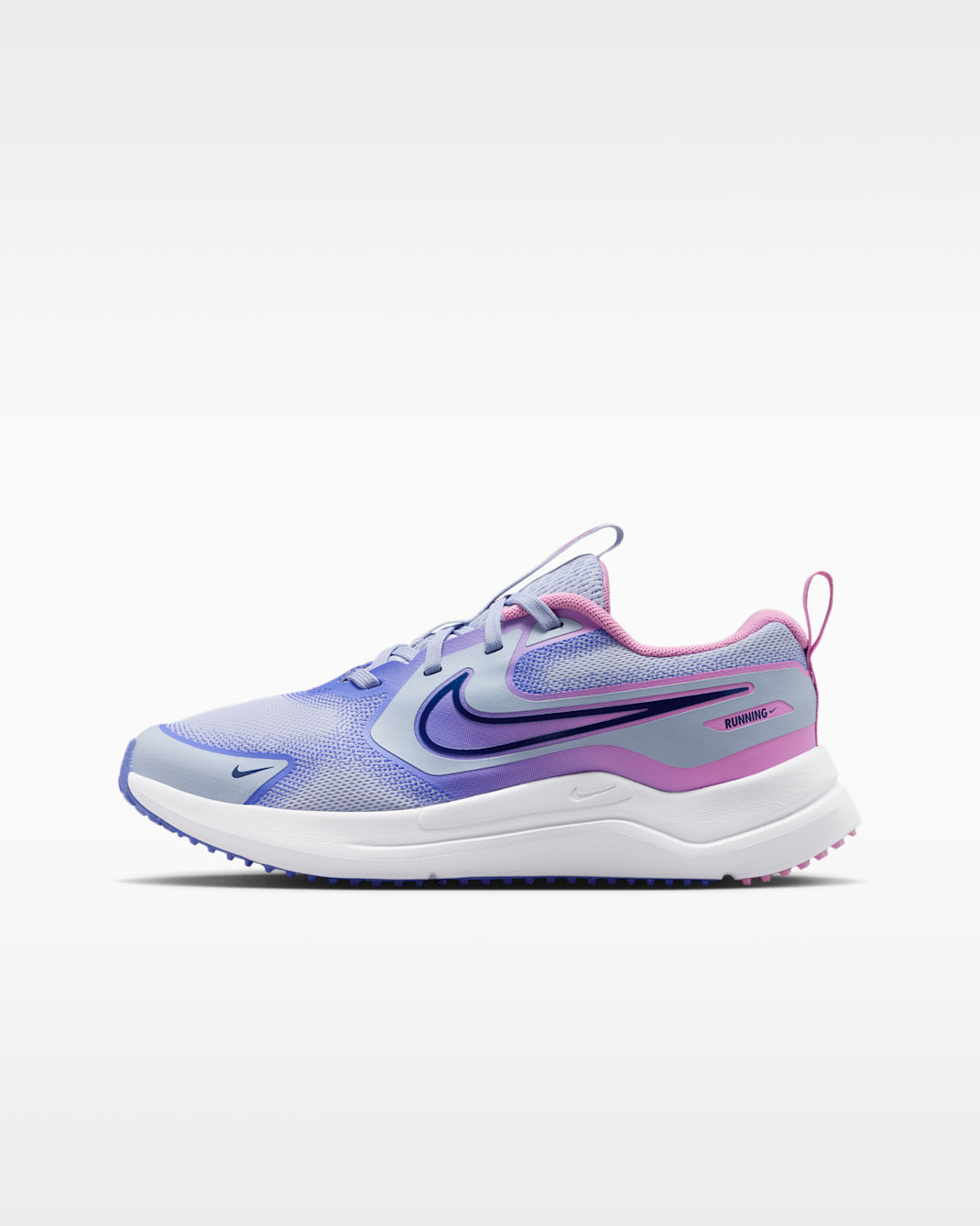 Nike Cosmic Runner Big Kids' Road Running Shoes - Ghost/Sapphire/Light Magenta/Midnight Navy