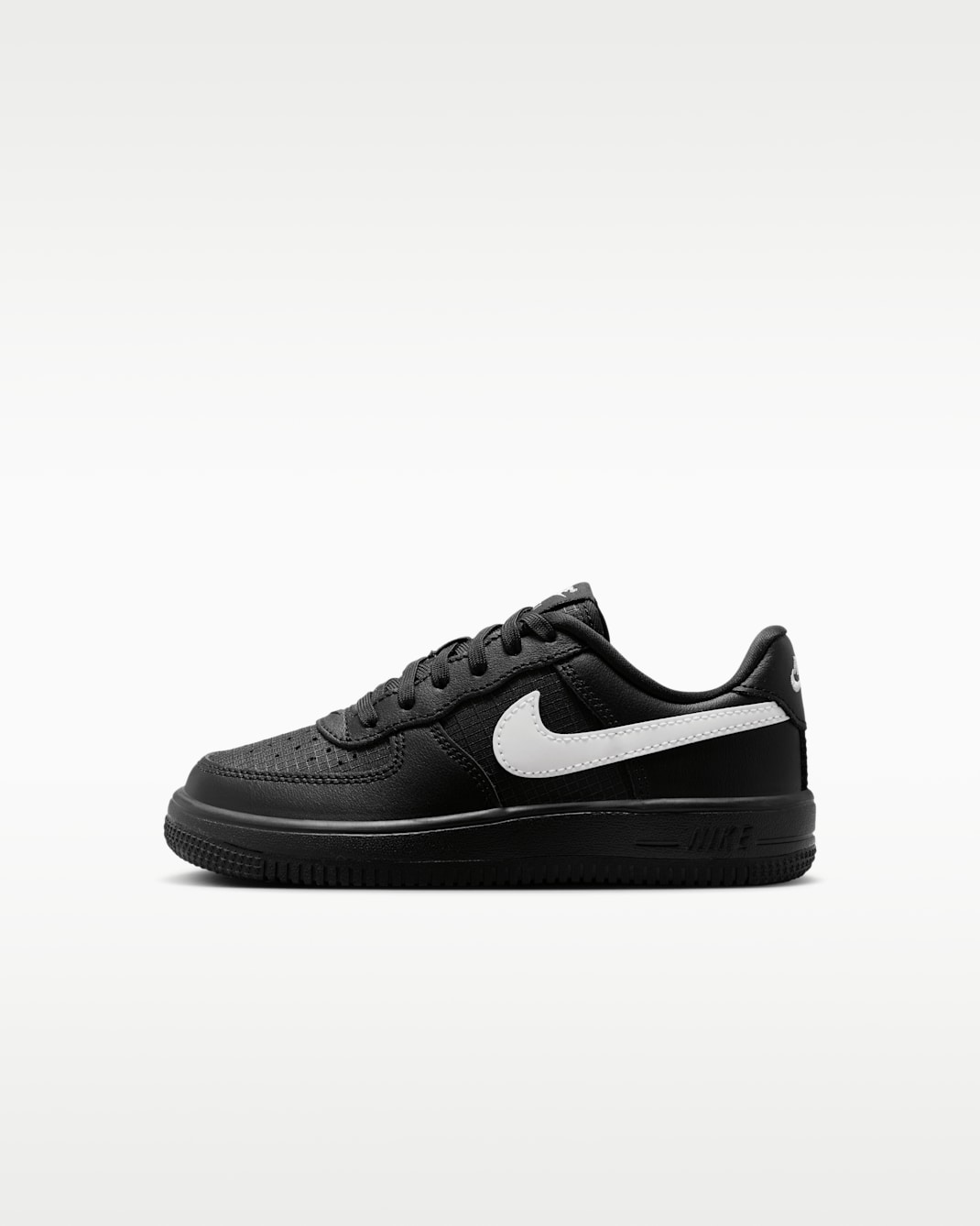 Nike Force 1 Low Tech Little Kids' Shoes - Black/Black/White