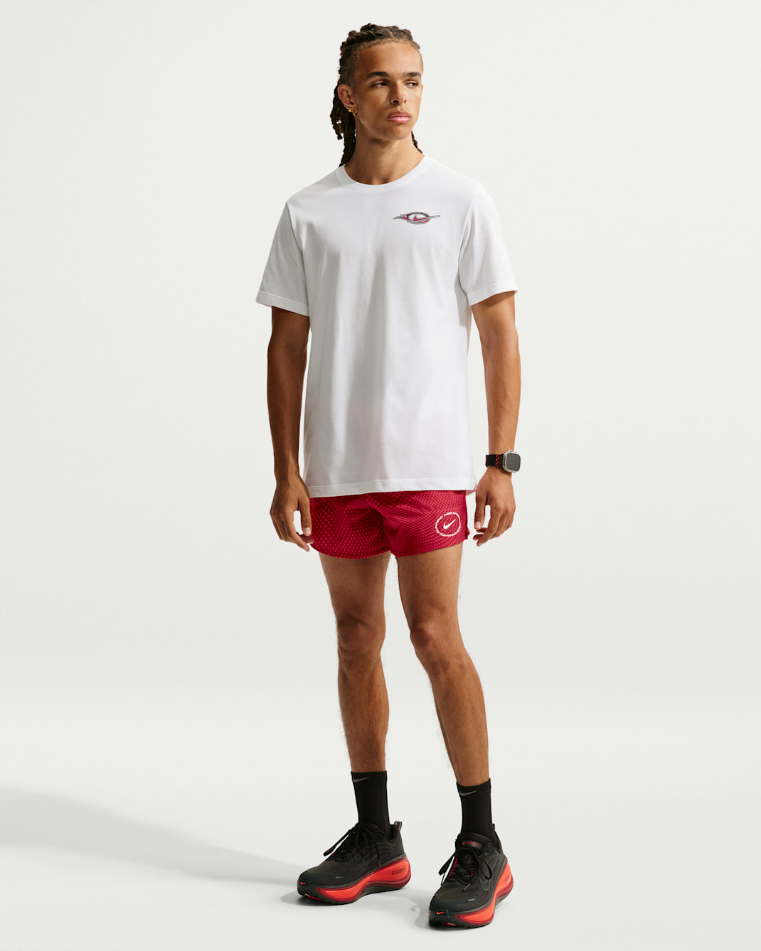 Nike Stride Dri-FIT løpeshorts med innershorts til herre (13 cm) - Fusion Red