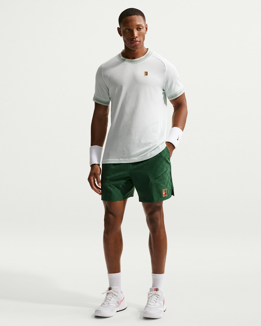 NikeCourt Slam Dri-FIT-tennisshorts til mænd - Gorge Green