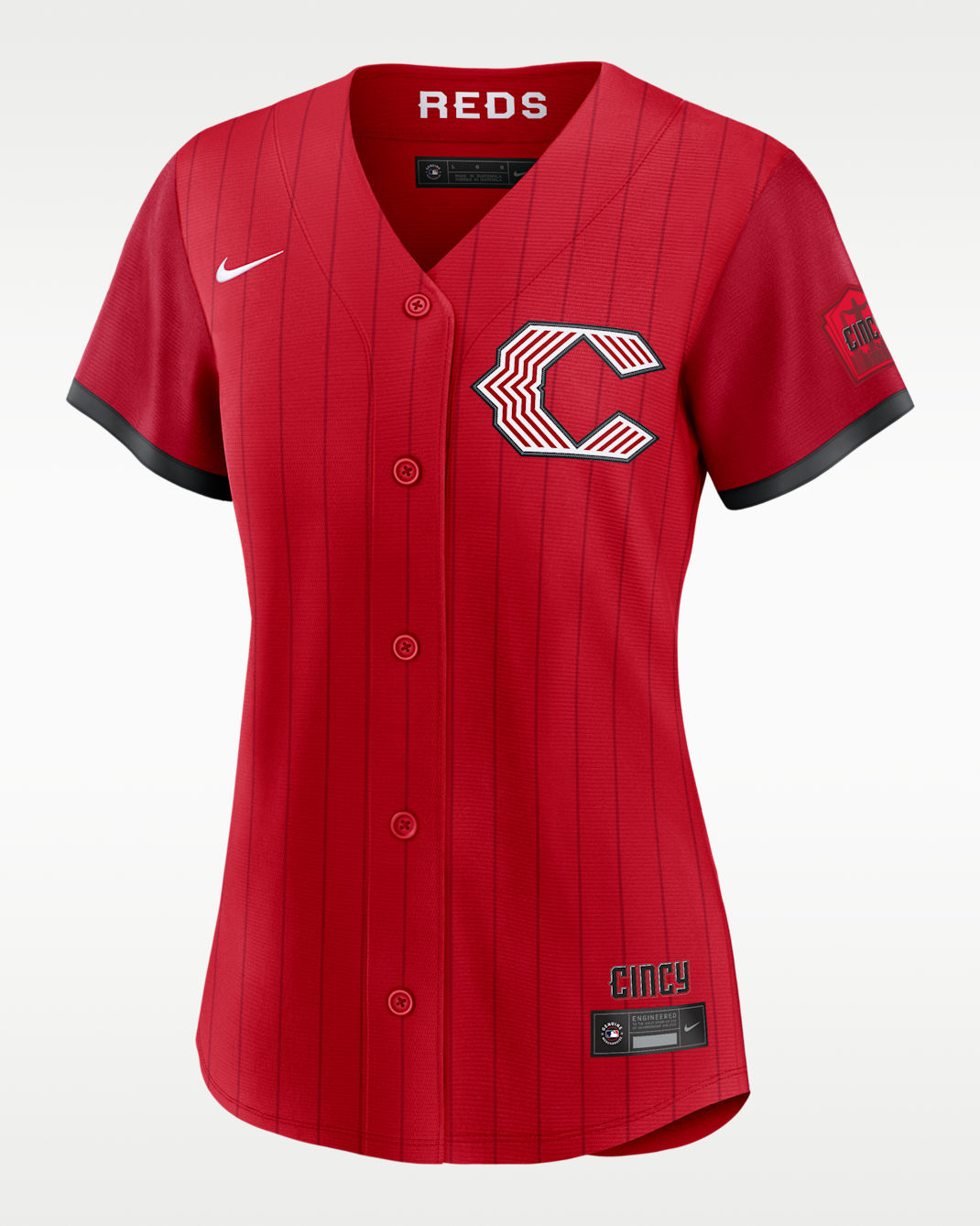 Jersey Nike Stadium de la MLB para mujer Cincinnati Reds City Connect - Rojo
