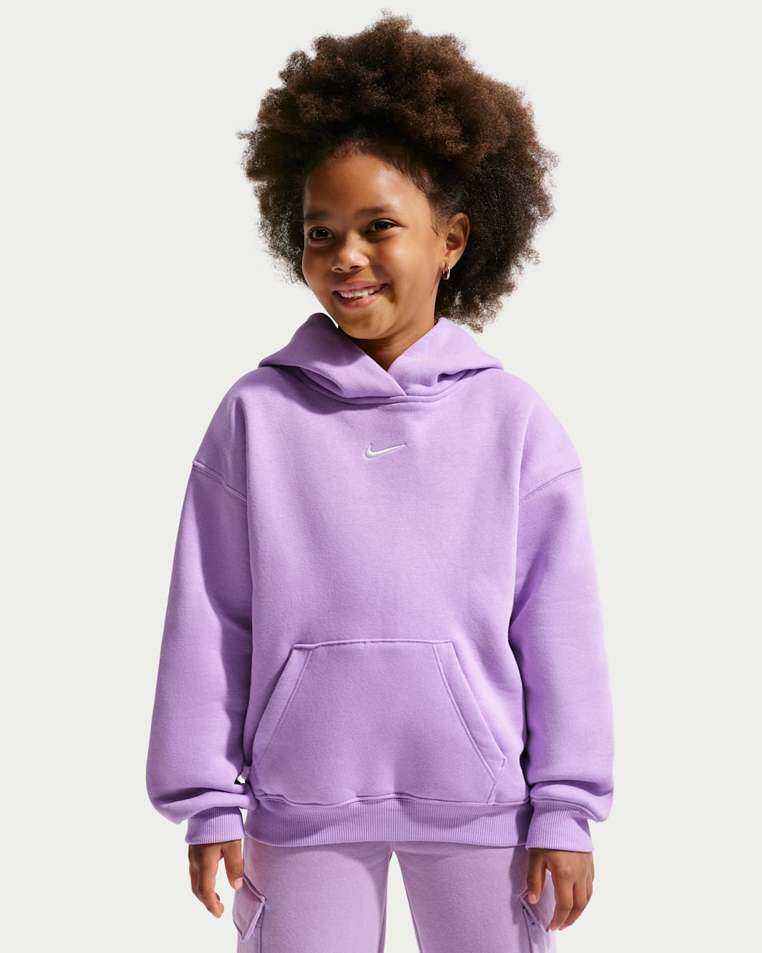 Nike Sportswear Little Kids' Studio Fleece Pullover Hoodie - Violet Star