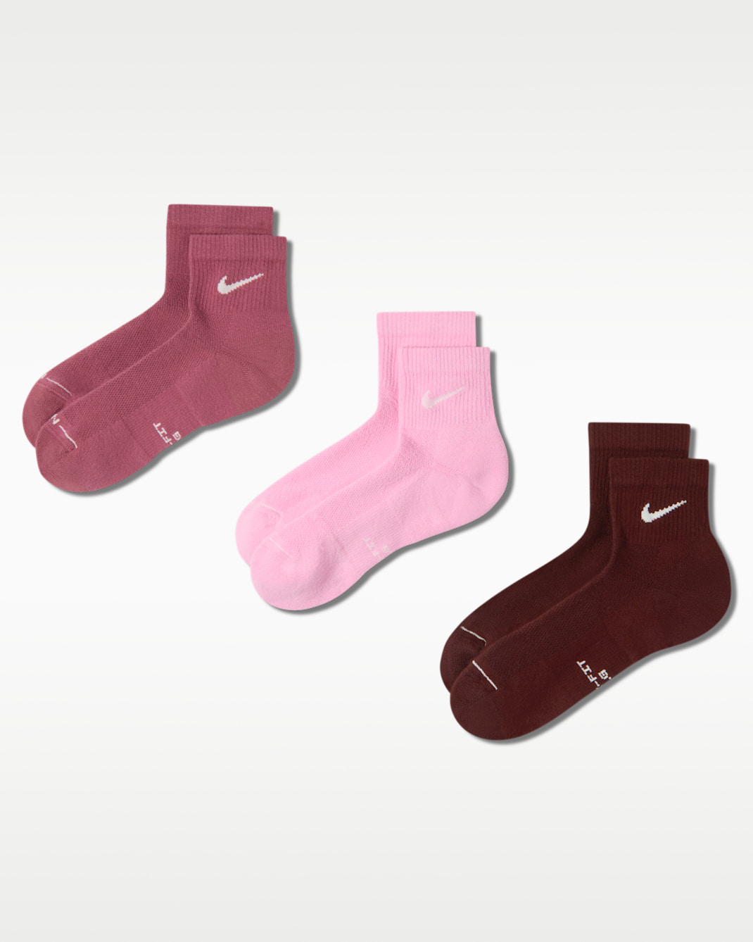 Nike Everyday Elevated Ankle Socks (3 Pairs) - Multi-Color