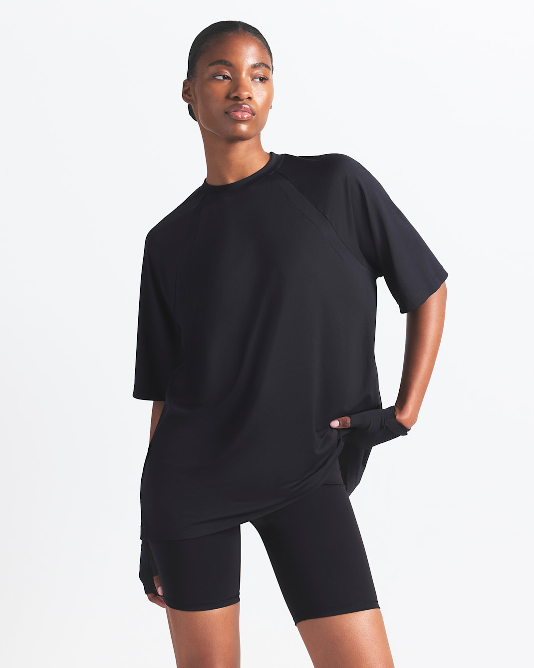 NikeSKIMS Airy Oversize-T-Shirt für Damen - NSKM OBSIDIAN
