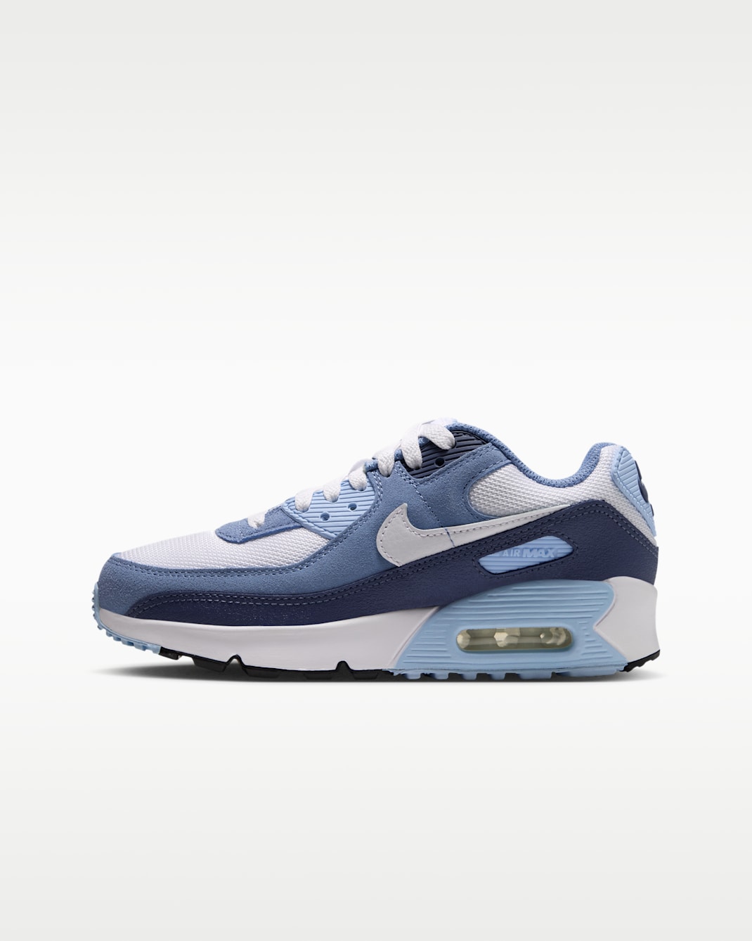 Nike Air Max 90 Big Kids' Shoes - Ice Blue/Diffused Blue/Work Blue/White