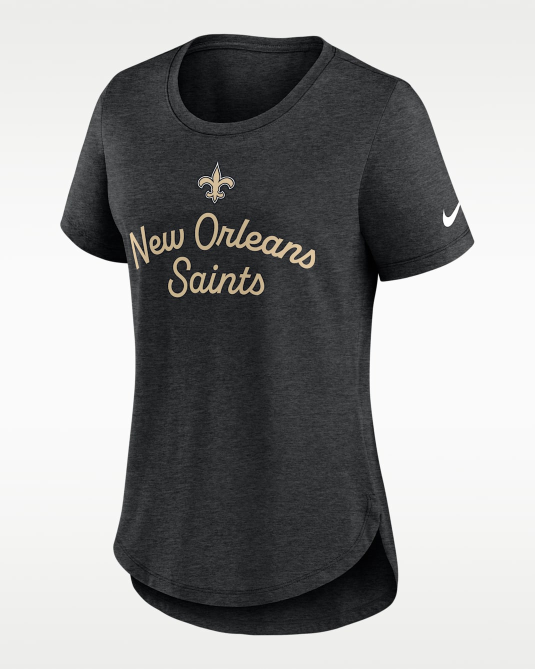 Playera Nike de la NFL para mujer New Orleans Saints Script - Negro