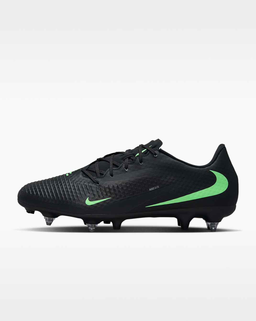 Nike Phantom 6 Low Academy Botes de futbol per a terreny tou - Negre/Negre/Illusion Green