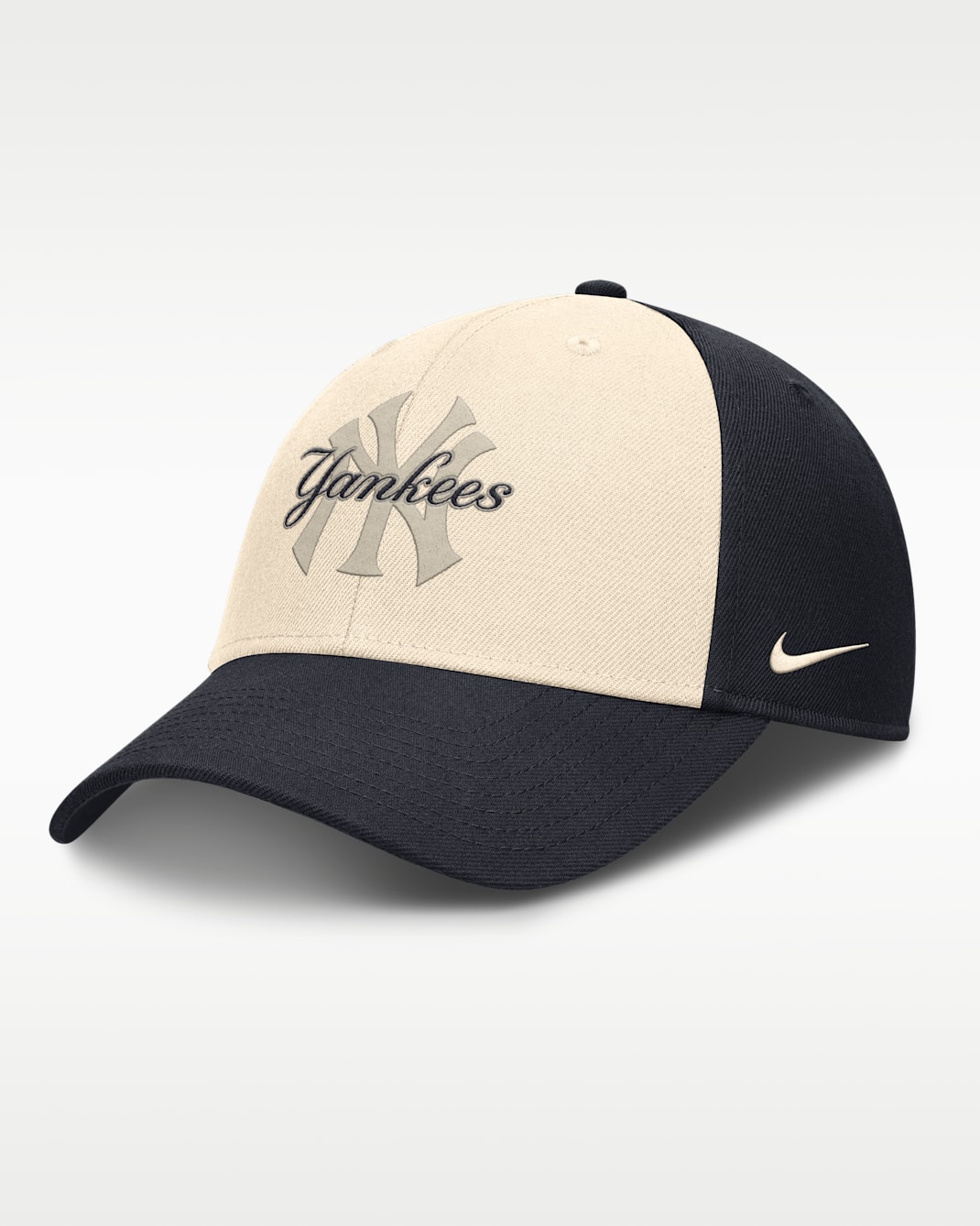 Gorra ajustable Nike Dri-FIT de la MLB para hombre New York Yankees Statement - Azul campo de juego/Natural