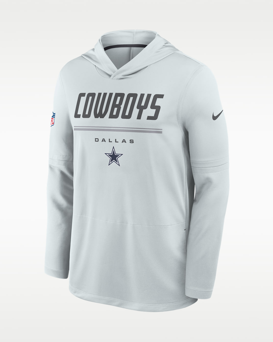 Dallas Cowboys Sideline Men's Nike Dri-FIT NFL Long-Sleeve Hooded Top - Anthracite