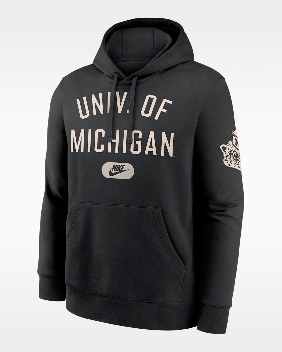 Michigan Club Men's Nike College Pullover Hoodie - Black