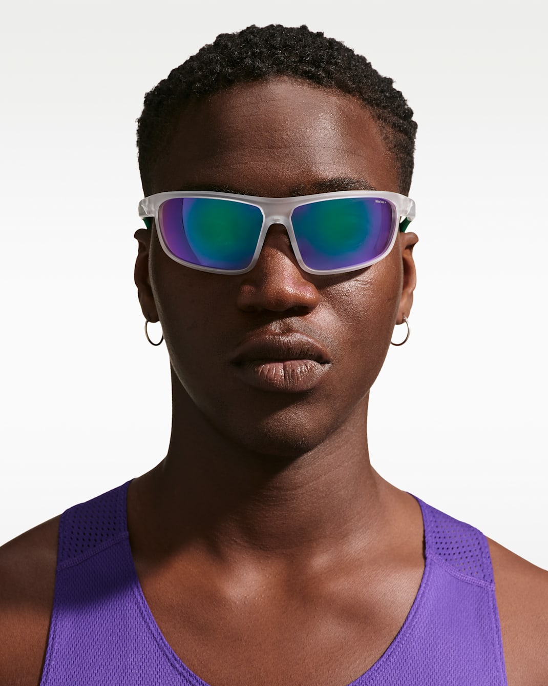 Nike Windtrack Run Sunglasses - Clear/Green
