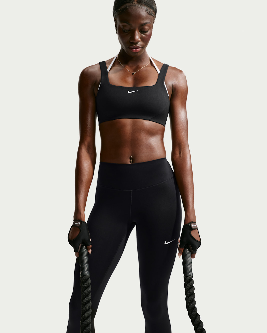 Nike One Women's Light-Support Sports Bra - Black/White