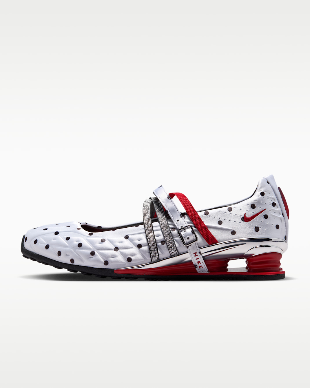 Nike Shox Z Calistra SP Women's Shoes - White/Black/Metallic Silver/University Red