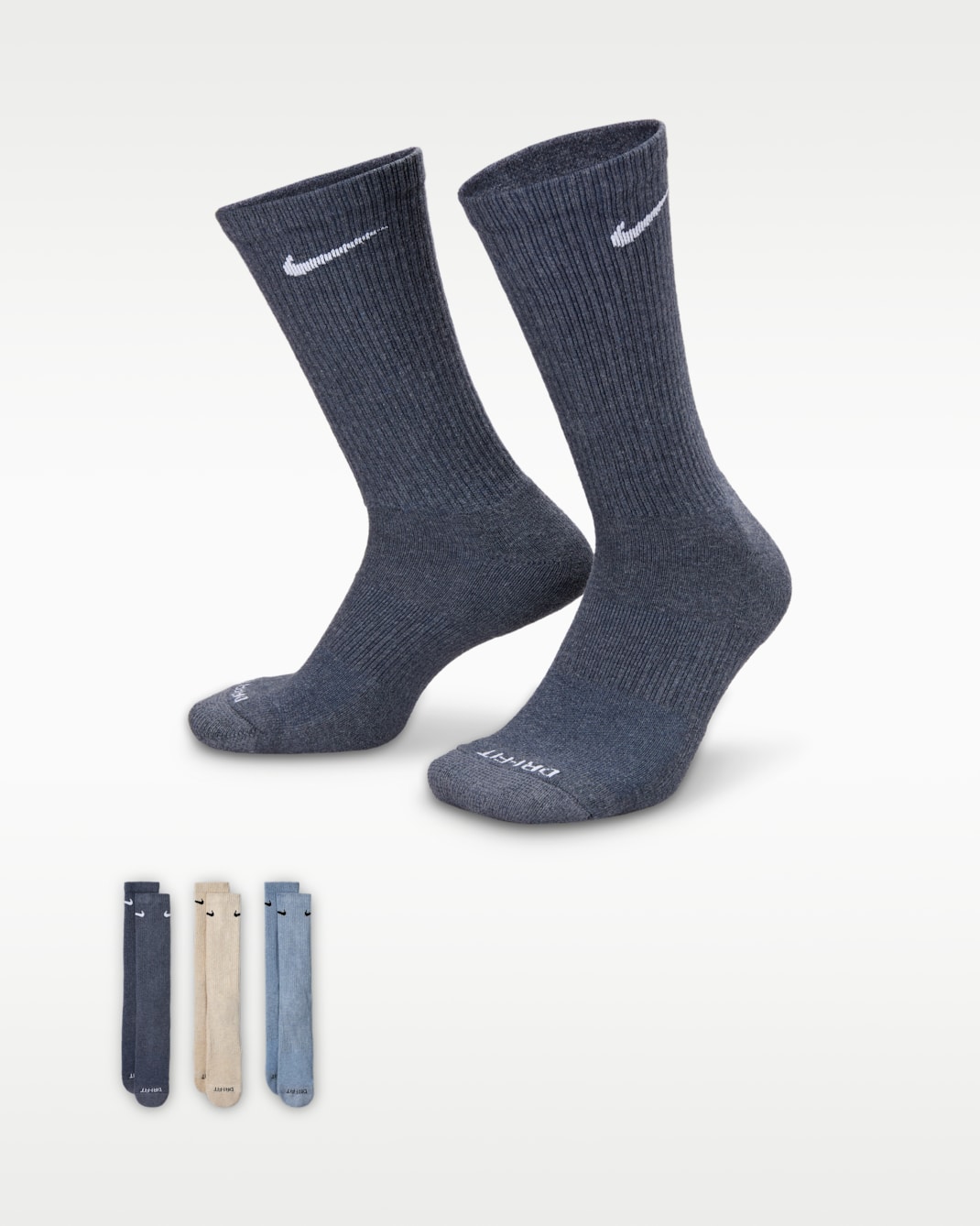 Nike Everyday Plus Cushioned Training Crew Socks (3 Pairs) - Multi-Color