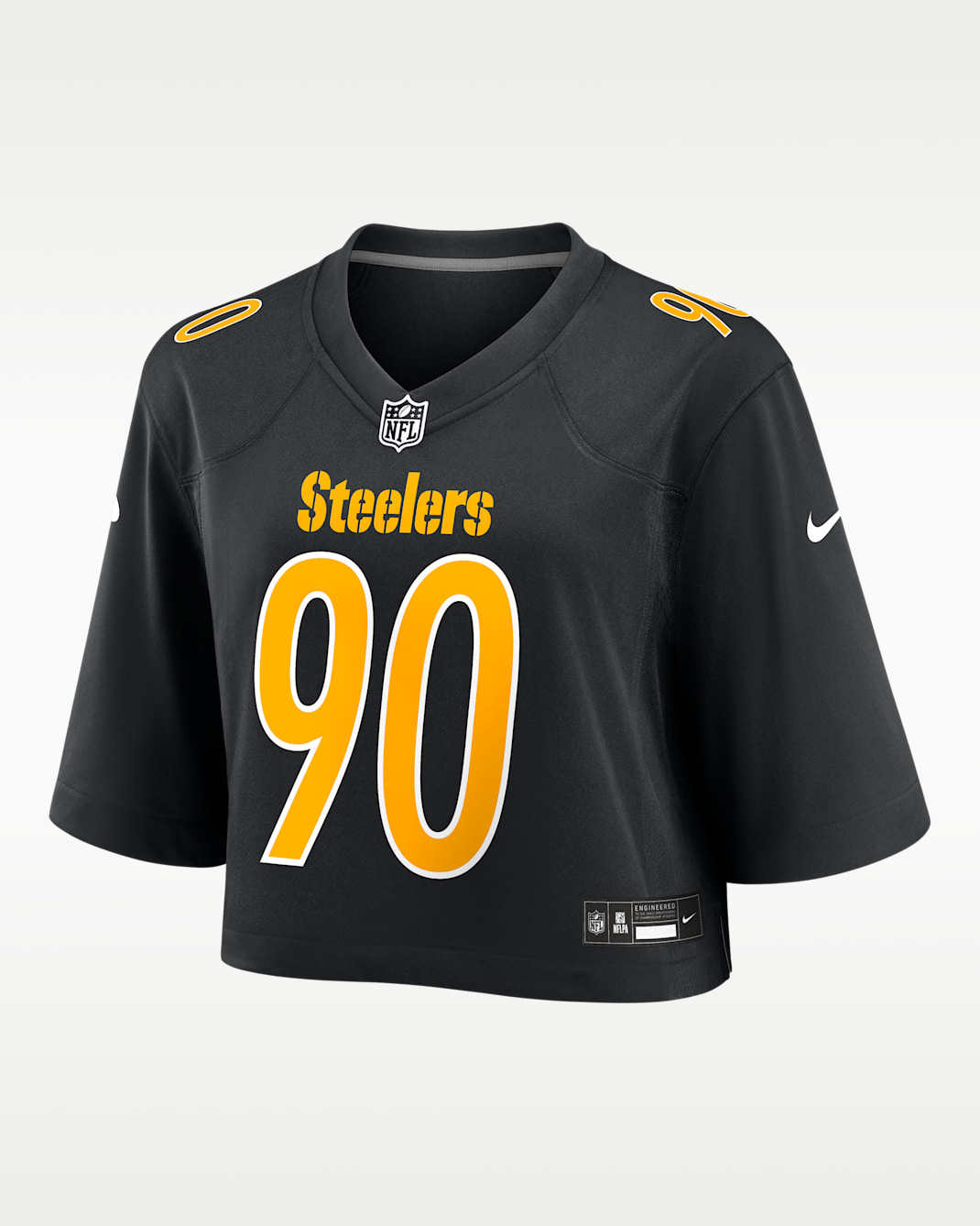 T.J. Watt Pittsburgh Steelers Women's Nike NFL Cropped Tundra Game Jersey - Black