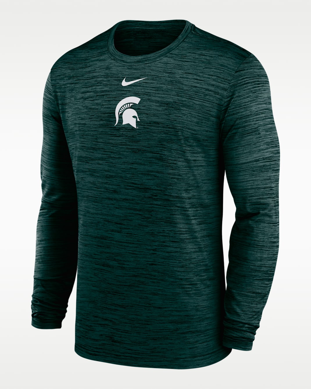Playera de manga larga universitaria Nike Dri-FIT para hombre Michigan State Sideline Velocity - Verde