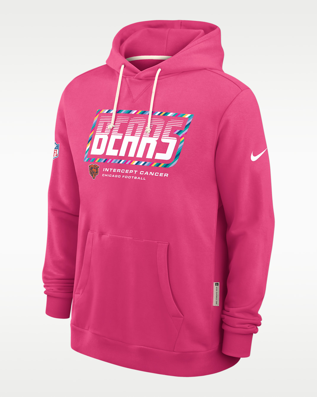 Chicago Bears Crucial Catch Sideline Standard Issue Men's Nike Dri-FIT NFL Pullover Hoodie