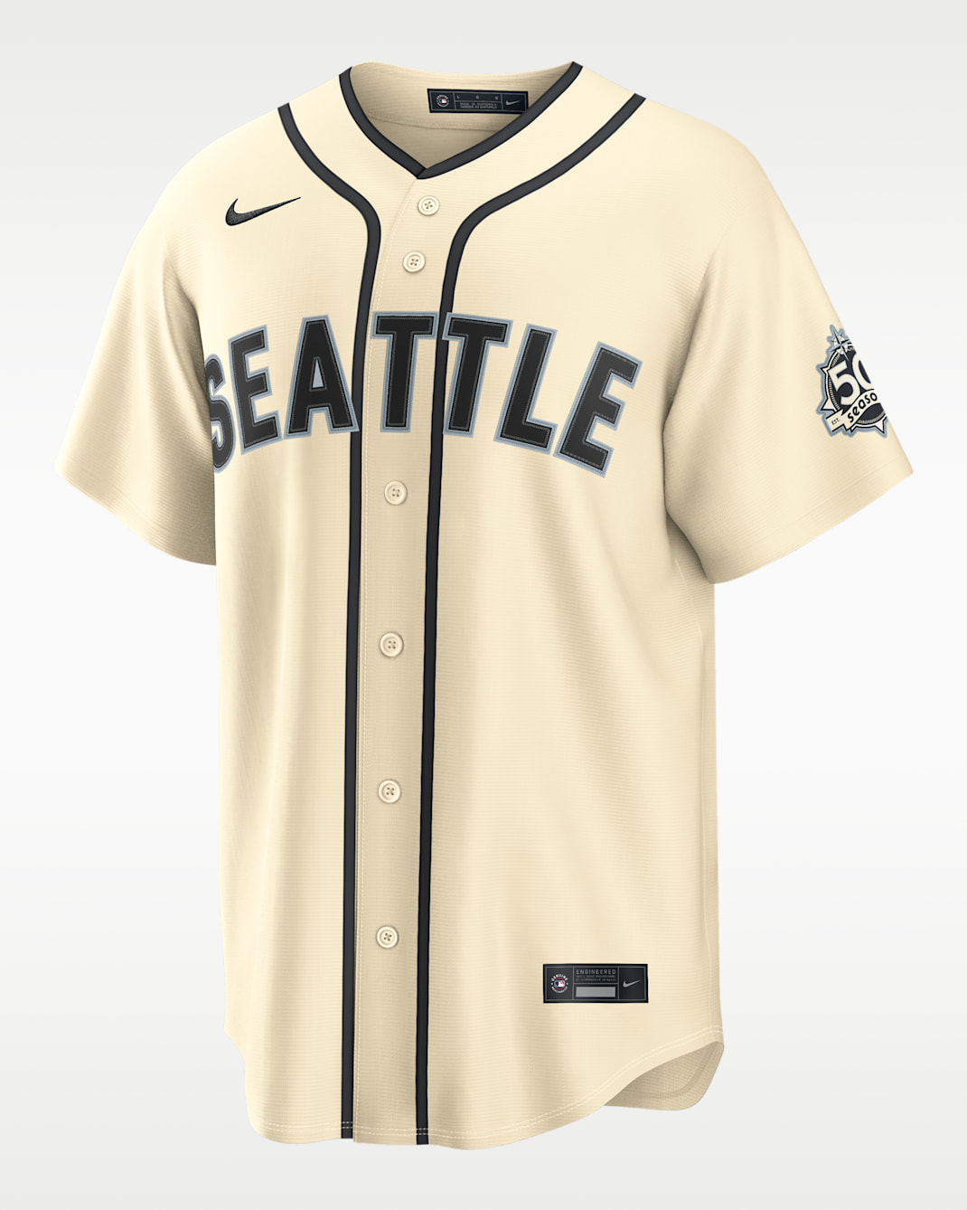 Cal Raleigh Seattle Mariners Men's Nike MLB Stadium Jersey - Cream