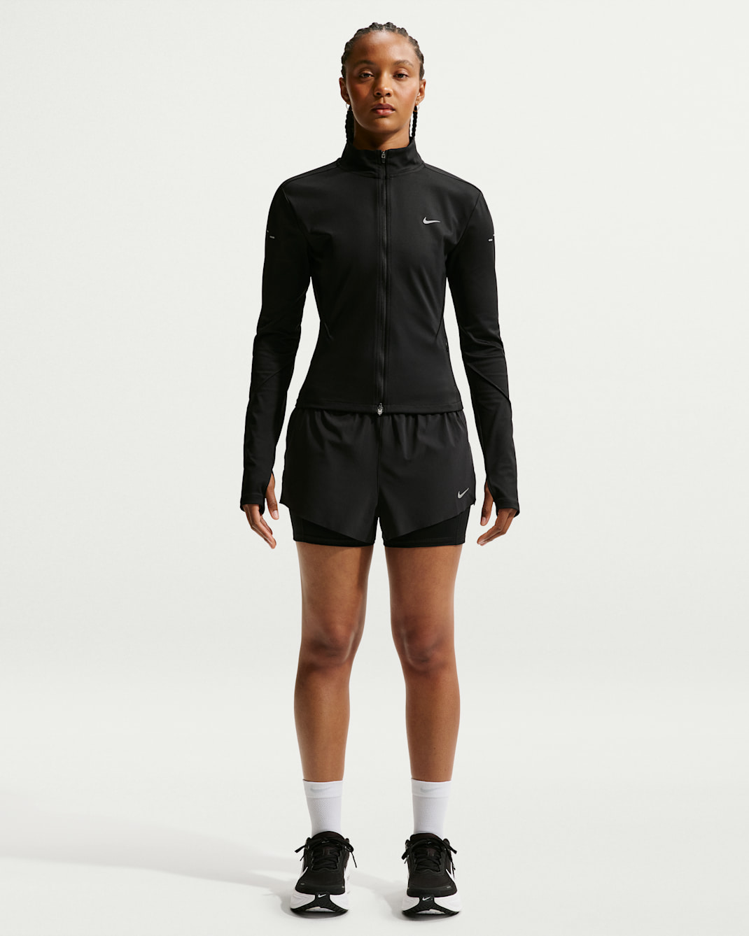 Nike Swift Women's Dri-FIT Mid-Rise 2-in-1 Running Shorts - Black