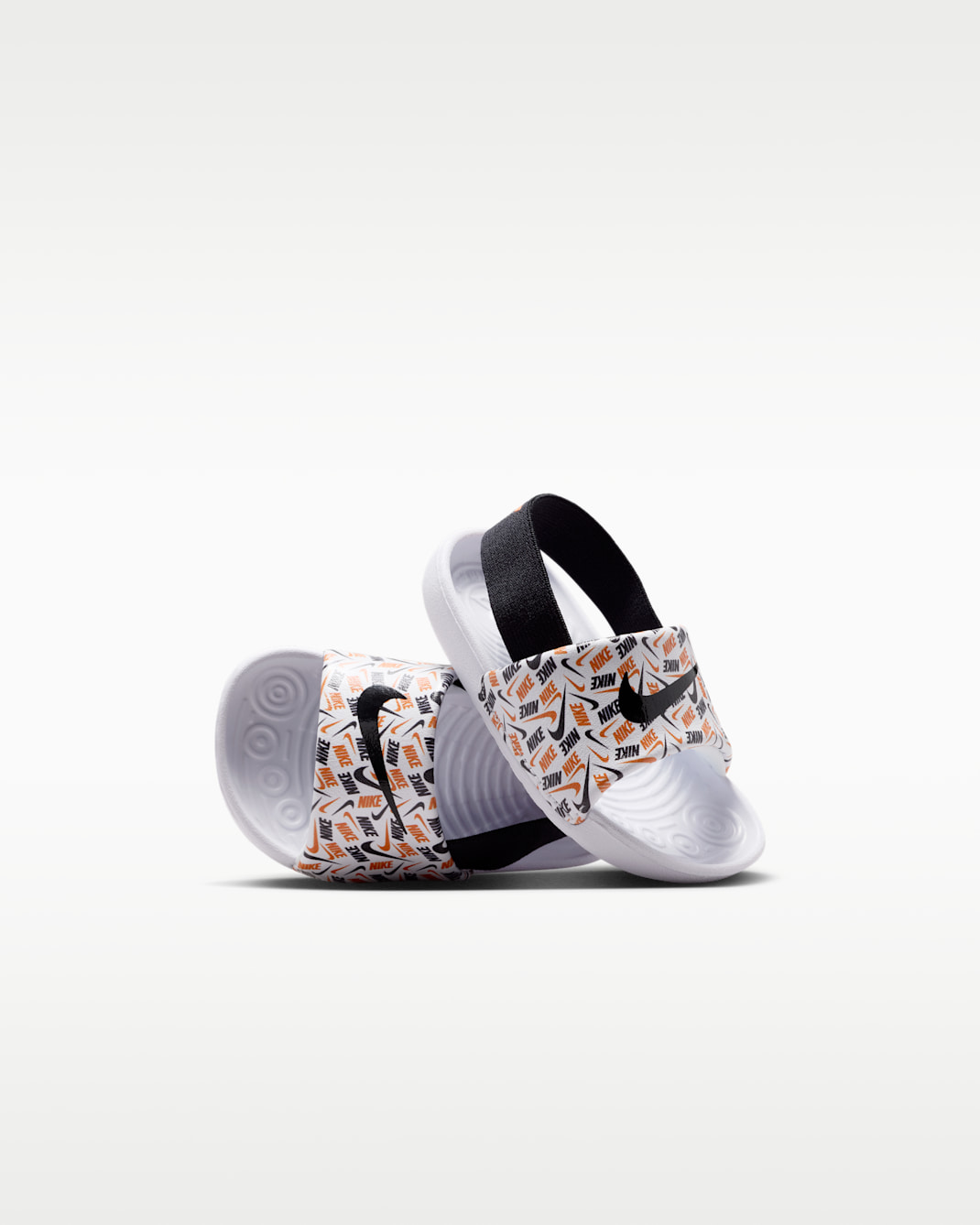 Nike Kawa Baby/Toddler Slides - White/Total Orange/Black