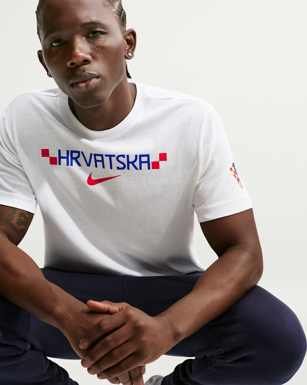 Croatia 2026 T-shirt Men's Nike Football T-Shirt - White/Hyper Royal/University Red