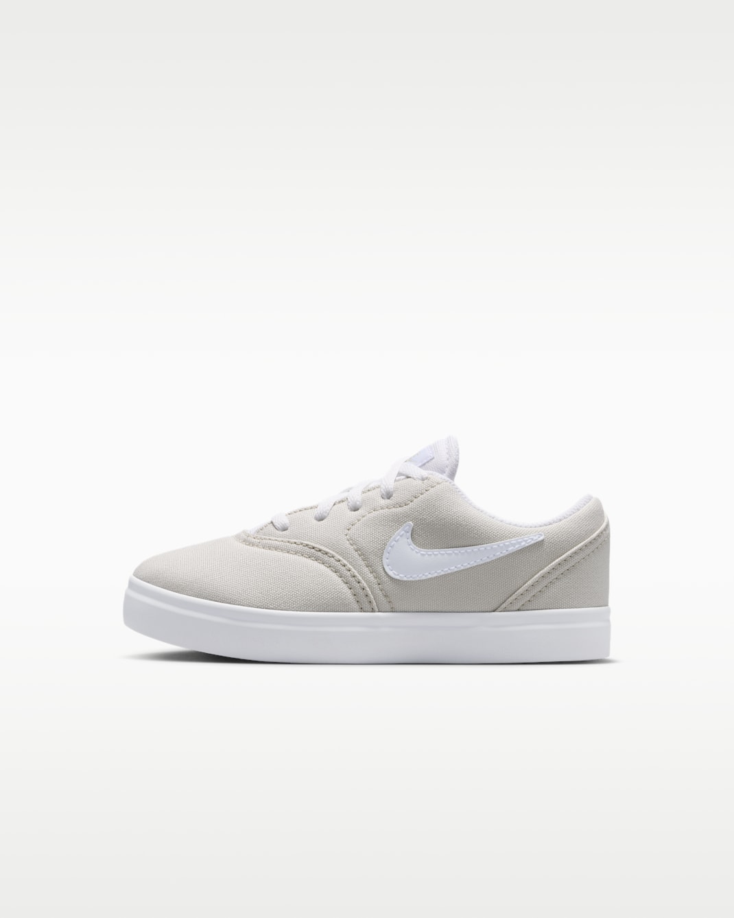 Tenis de skateboarding para niños talla pequeña Nike SB Check Canvas - Hueso claro/Blanco