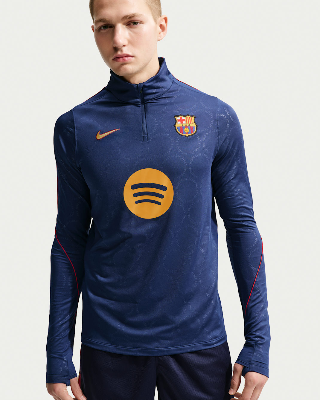 F.C. Barcelona Strike Third Men's Nike Dri-FIT Football Knit Drill Top - Loyal Blue/Loyal Blue/Gym Red/University Gold