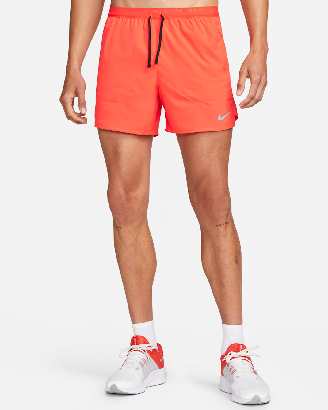 Nike Stride Men's Dri-FIT 5" Brief-Lined Running Shorts - Bright Crimson/Black