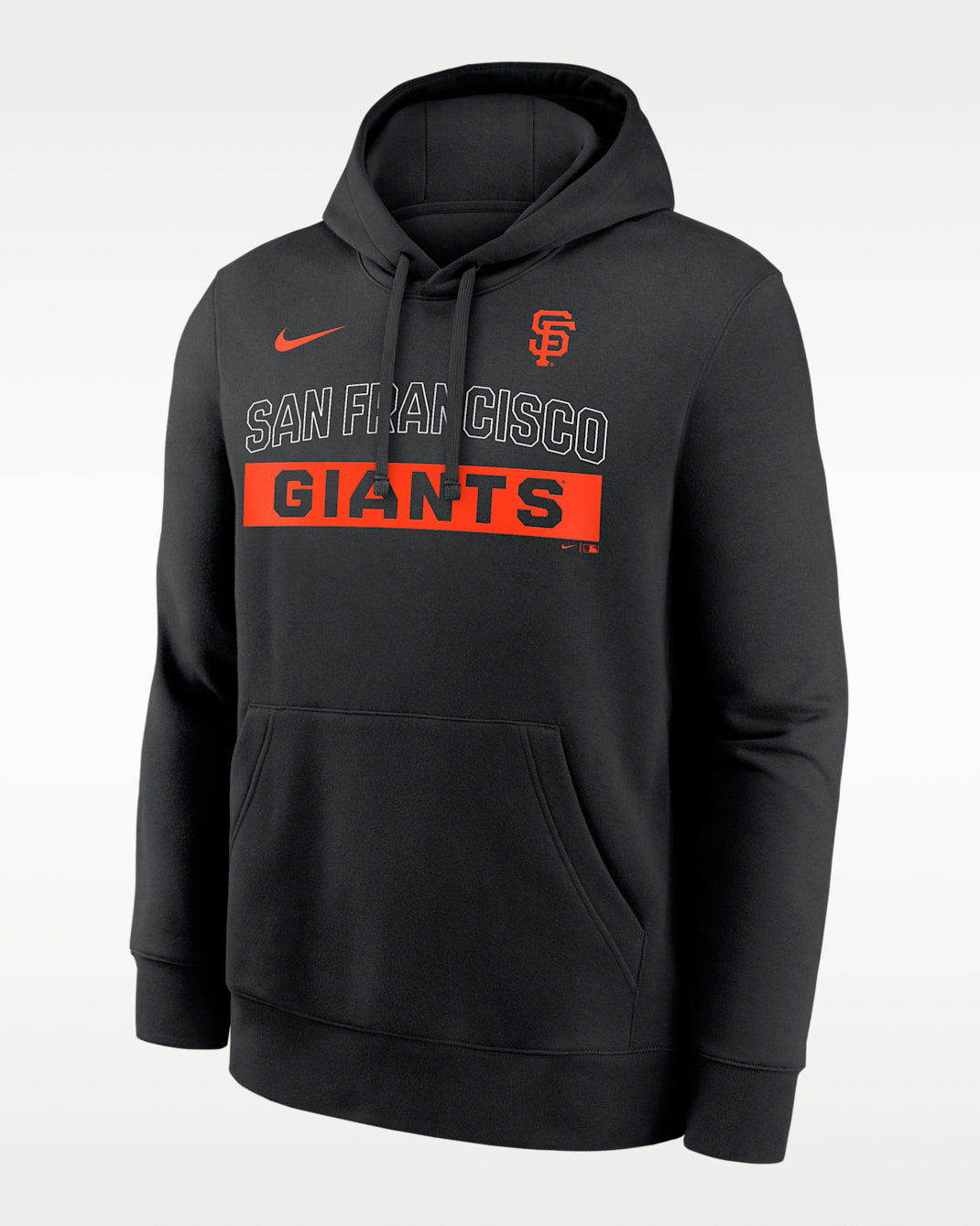Sudadera con gorro sin cierre Nike de la MLB para hombre San Francisco Giants Club - Negro