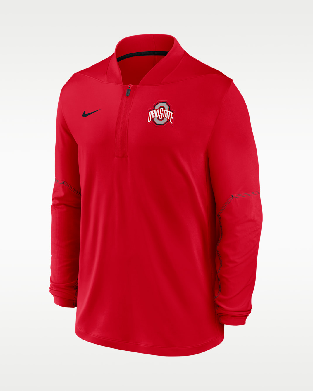 Ohio State Sideline Men's Nike Dri-FIT College 1/2-Zip Top - University Red/Black