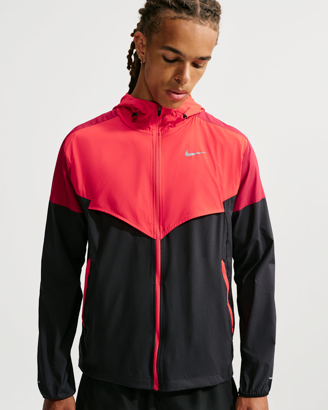 Nike Impossibly Light Windrunner Jaqueta de running - Home - Negre/Carmesí clar/Tough Red