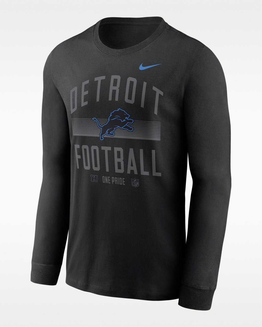 Playera de manga larga Nike Dri-FIT de la NFL para hombre Detroit Lions Essential - Negro