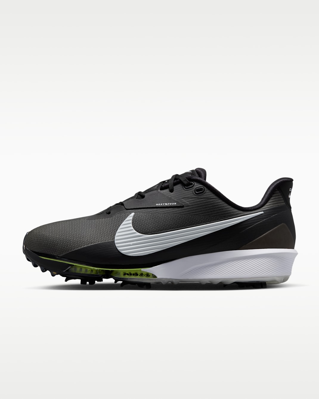 Nike NEXT% Tour 3 Golf Shoes (Wide) - Black/Light Smoke Grey/White