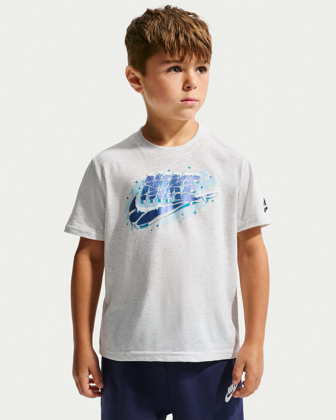 Nike Little Kids' Icy Futura T-Shirt - Birch Heather