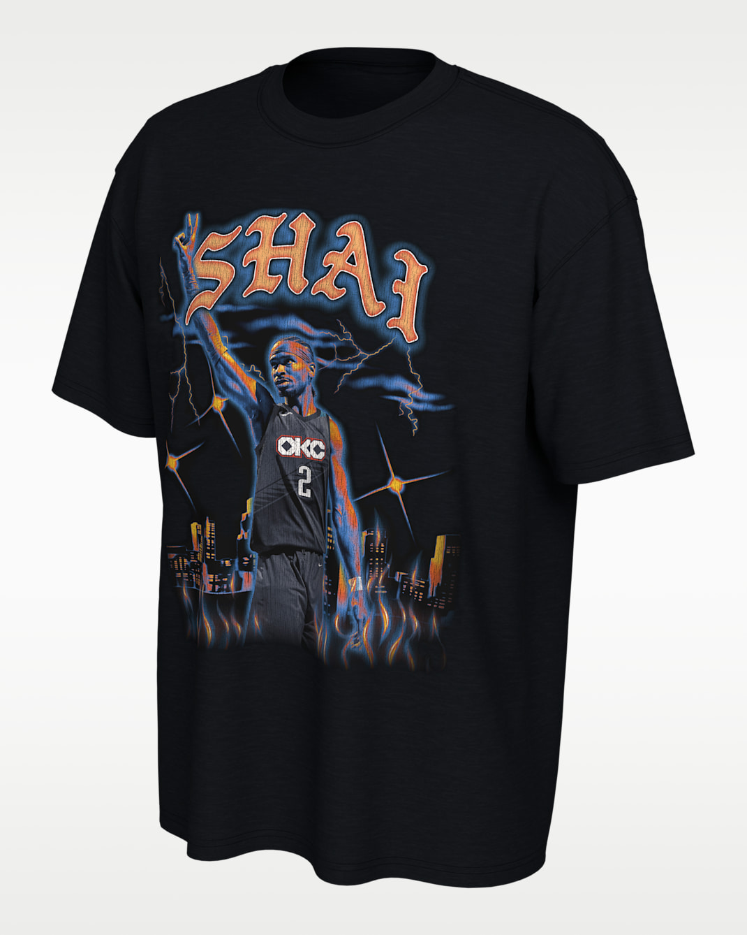 Playera Nike de la NBA Shai Gilgeous-Alexander Oklahoma City Thunder City Edition - Negro